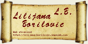 Lilijana Borilović vizit kartica